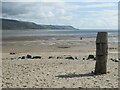 SH6115 : Sculpture on the beach, Barmouth by Malc McDonald