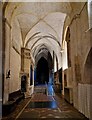 TL1407 : St Albans - Cathedral - Aisle to south of Presbytery by Rob Farrow