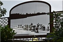 SU4112 : Silhouette artwork beside Blechynden Terrace by David Martin