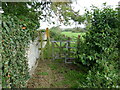 Gate by the churchyard wall, Carlton