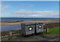 Bins by Shore Road (A841), Whiting Bay, Arran