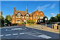 Houses by the roundabout on the Old North Road