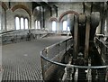 TQ4881 : Crossness - Engine House - Beams of unrenovated engines by Rob Farrow