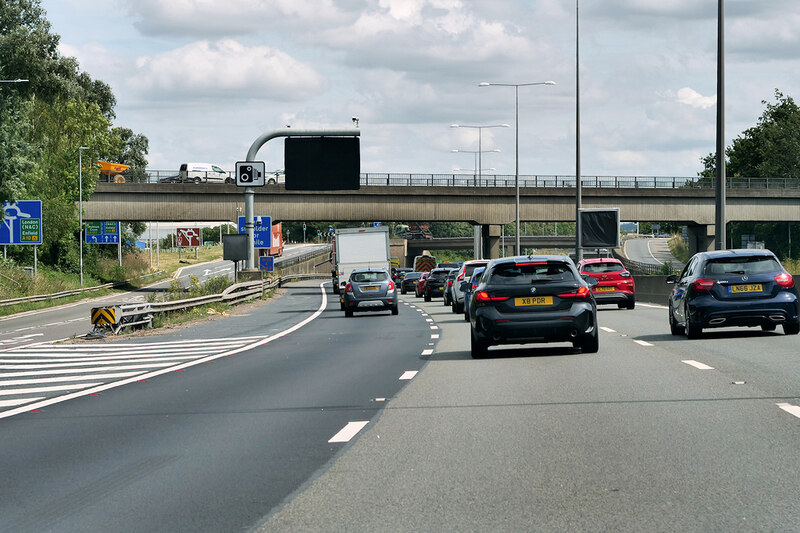 M25 at Waltham Cross Interchange... © David Dixon :: Geograph Britain ...