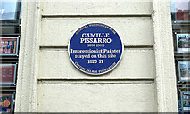 TQ3370 : Pissarro's blue plaque, Crystal Palace by Robin Stott