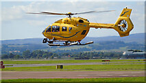 NS4867 : Air ambulance landing at Glasgow Airport by Thomas Nugent