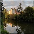 Apartments reflected in the Coventry Canal, Foleshill