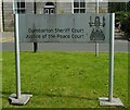 Sign for the courts