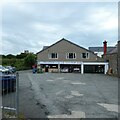 Car park, shops and a view