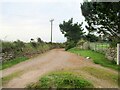 Entrance track to farm off the B3309, Castle Road