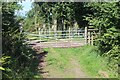 Gates into field from lane at Bentlass