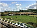 ST9778 : From a Swindon-Bristol train, fields near Friday Street Farm by Nigel Thompson