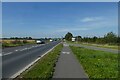 SE8542 : Cycle path and lay-by beside the A1079 by DS Pugh