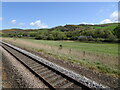 From a Chester-Holyhead train - countryside and A55 near Dolwyd