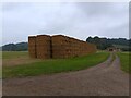 SU4057 : Pile of hay bales by Hall Lane (footpath) by Oscar Taylor