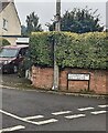 Bilingual street name sign, Govilon, Monmouthshire