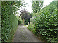 Private road and public footpath FP3 Farnham