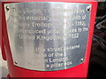 Inscription on a pillar box