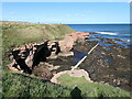 NU0054 : Coastal Northumberland : Sea caves and cliffs south of Brotherston's Hole, Berwick-upon-Tweed by Richard West