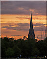 TQ2579 : St Mary Abbots Kensington at Sunset by Roger Jones
