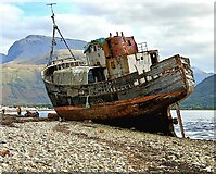 NN0976 : MV Dayspring - 'The Corpach Shipwreck' by Raibeart MacAoidh