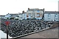 Armoured harbour wall, Watchet