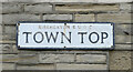 The Town Top street name sign, Kirkheaton