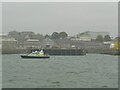SX4454 : Police launch passing HMNB Devonport  by Stephen Craven