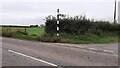 NY3556 : Finger signpost at junction of B5307 and minor road to Hosket Hill by Roger Templeman
