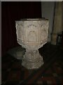 TF7636 : St Mary, Docking: font by Basher Eyre