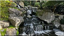 TQ2479 : Waterfall, Kyoto Garden, Holland Park by Bryn Holmes