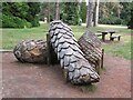 TQ0658 : RHS Wisley - Pine Cones Sculpture by Colin Smith