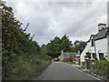 Aberhowy Cottage on the right of the lane