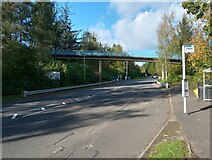 NS7473 : Footbridge over Condorrat Ring Road by Jim Smillie