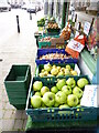 Produce display outside Fruit Salad