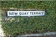 TM2749 : New Quay Terrace sign by Geographer