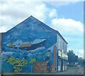 Fishery-themed street art, Corporation Road, Grimsby