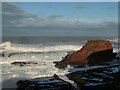 NT6779 : Coastal East Lothian : Breaking waves, Pin Cod, Dunbar by Richard West