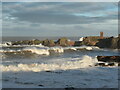 NT6779 : Coastal East Lothian : Breaking waves, Dunbar by Richard West