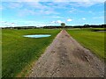 TF6738 : Track over Heacham Manor Golf Course by Richard Humphrey