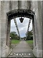 SH7877 : Through the arch on Telford's suspension bridge by Richard Hoare