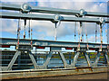 SH5571 : Temporary hangers on the Menai Suspension Bridge by Oliver Mills