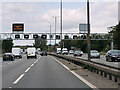 Overhead Sign Gantry on the M6 near Perry Barr
