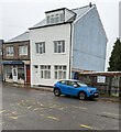 Distinctive white building, Station Road, Brynmawr