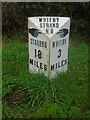 NZ9208 : Old milepost by Chris Minto