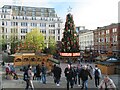 SP0686 : Christmas tree and Frankfurt Market in Victoria Square Birmingham by Roy Hughes