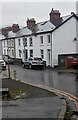 Laundry Place houses and cars, Abergavenny