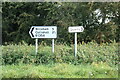 Roadsigns on B1354 Old Church Road