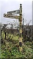 NY1540 : Cumberland County Council finger signpost at T-junction west of Fitz by Roger Templeman