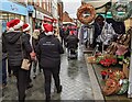 SO9670 : Bromsgrove Christmas Market, festive stall in the High Street by Roy Hughes